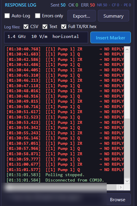 Response logging